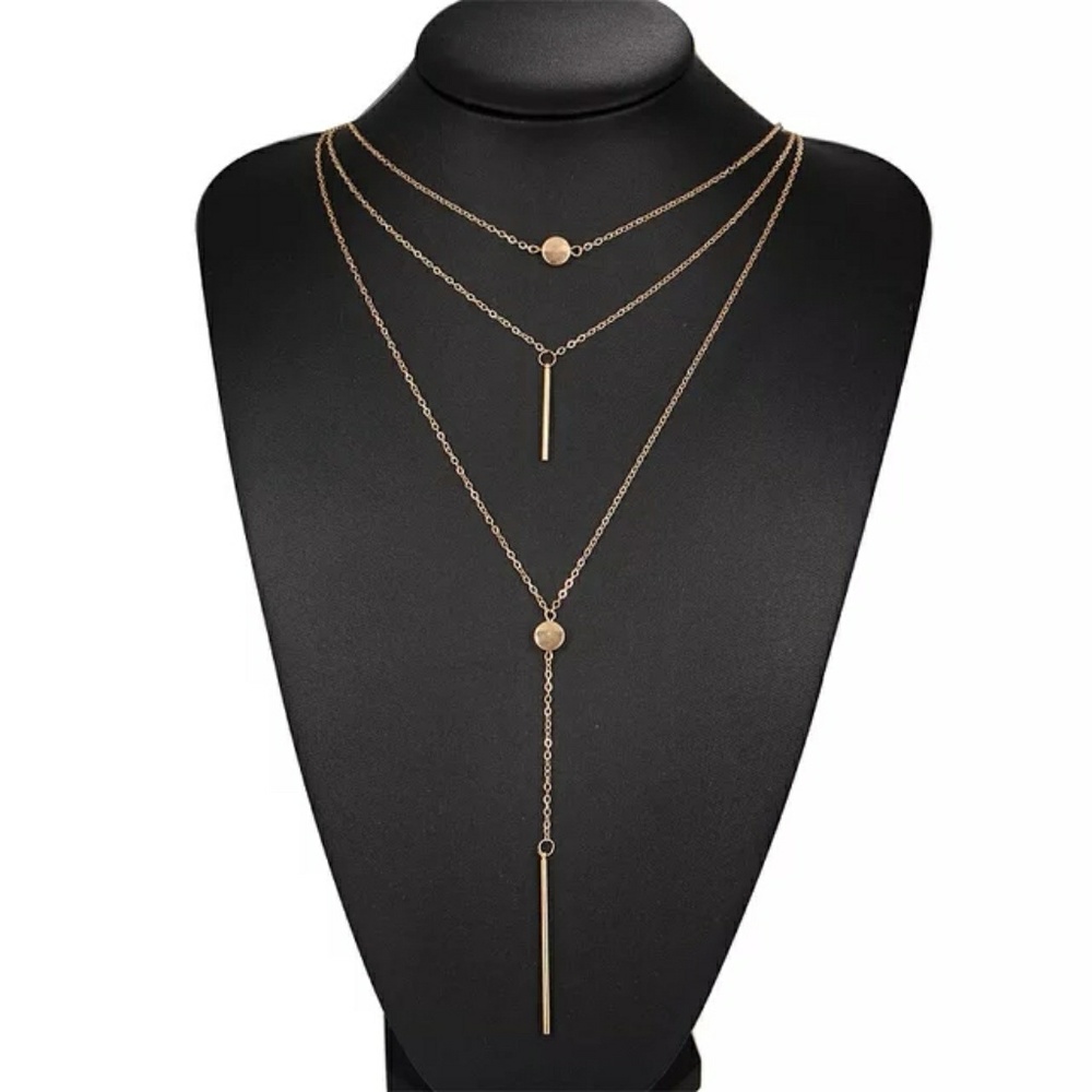 *Brand New*3 Layer Trendy Chain Necklace* - Picture 2 of 3